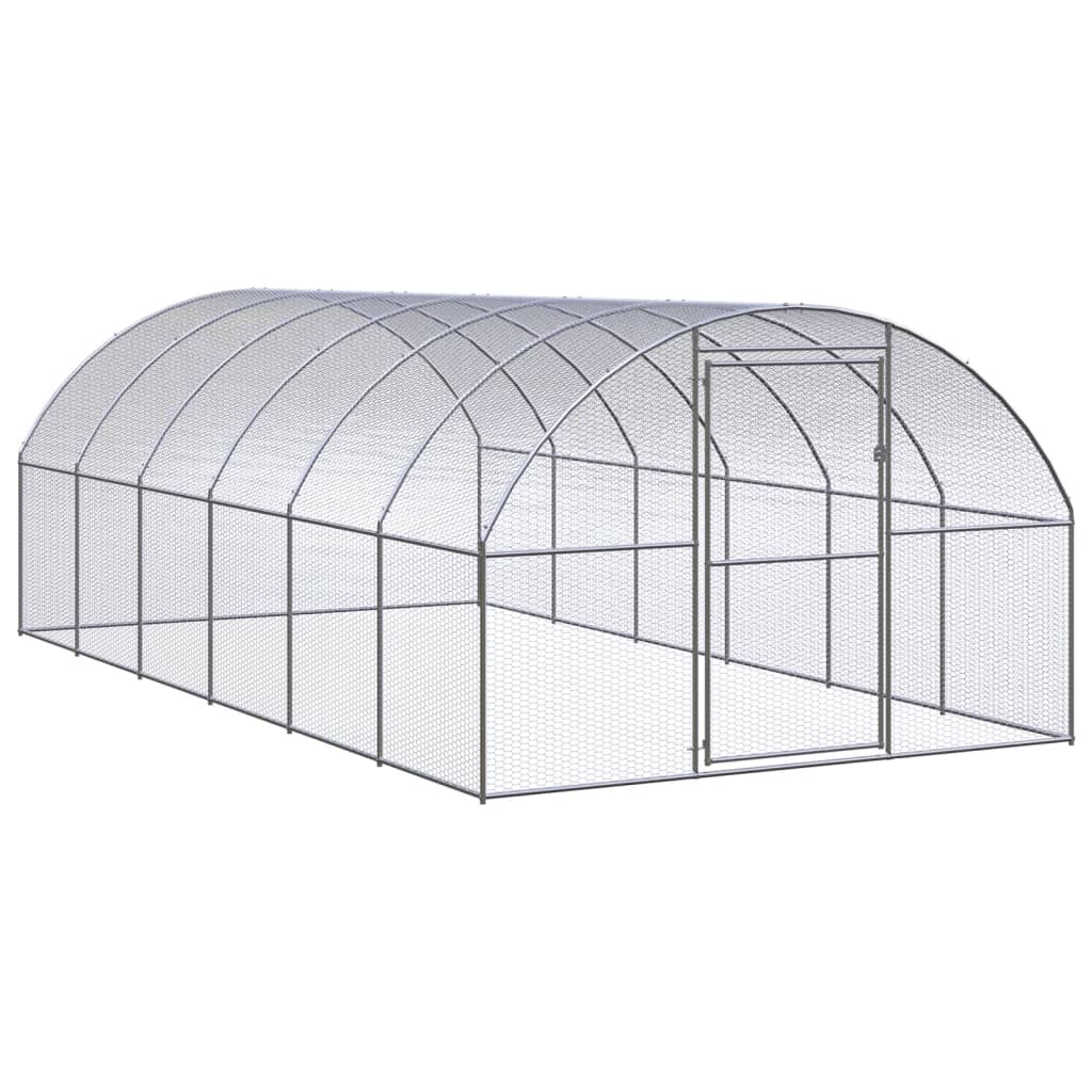 Galvanizado galinheiro exterior 3x10x2 m
