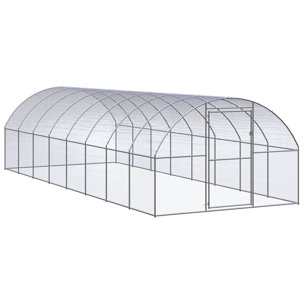 Galvanizado galinheiro exterior 3x10x2 m