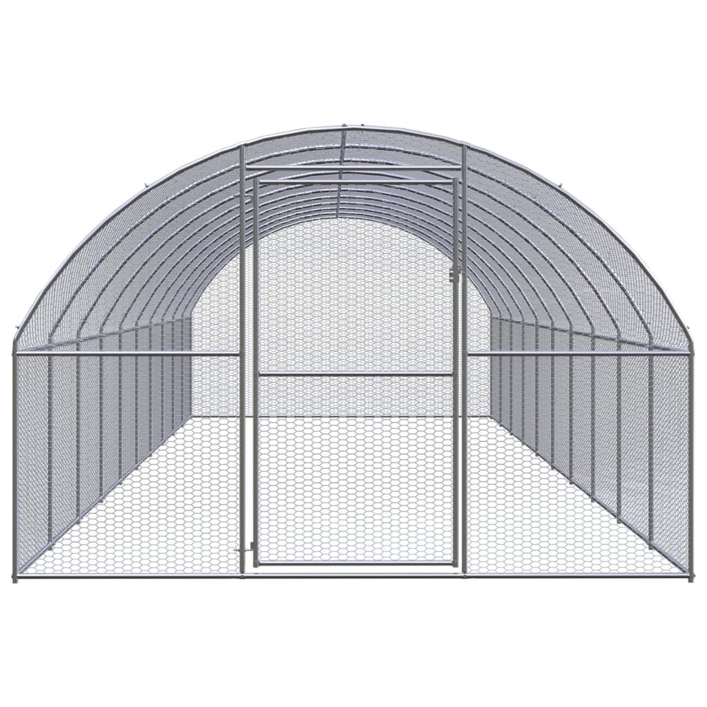 Gallinero de exterior de acero galvanizado 3x10x2 m