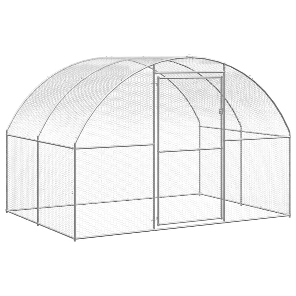 Gallinero de exterior de acero galvanizado 3x10x2 m