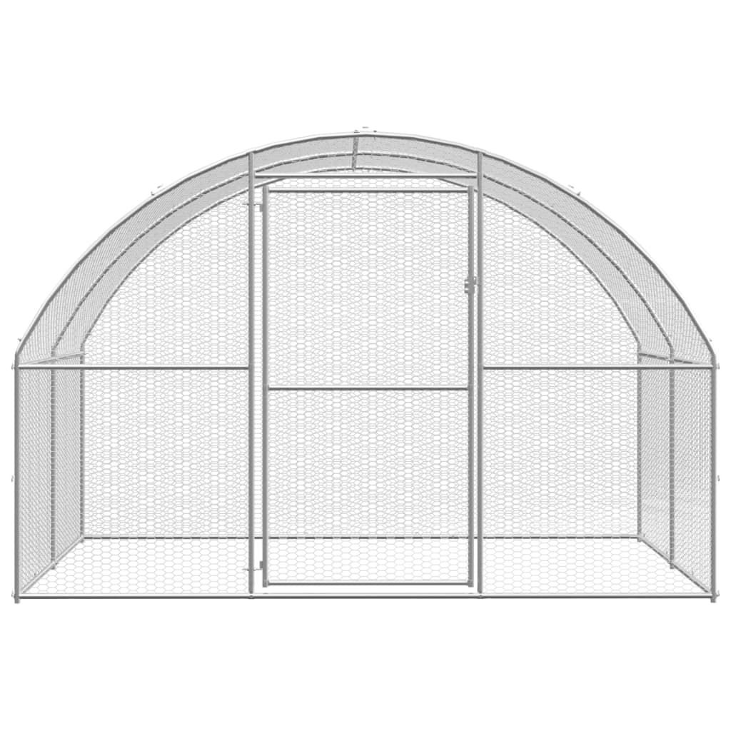 Gallinero de exterior de acero galvanizado 3x10x2 m