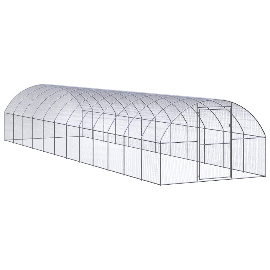 Galvanizado galinheiro exterior 3x10x2 m