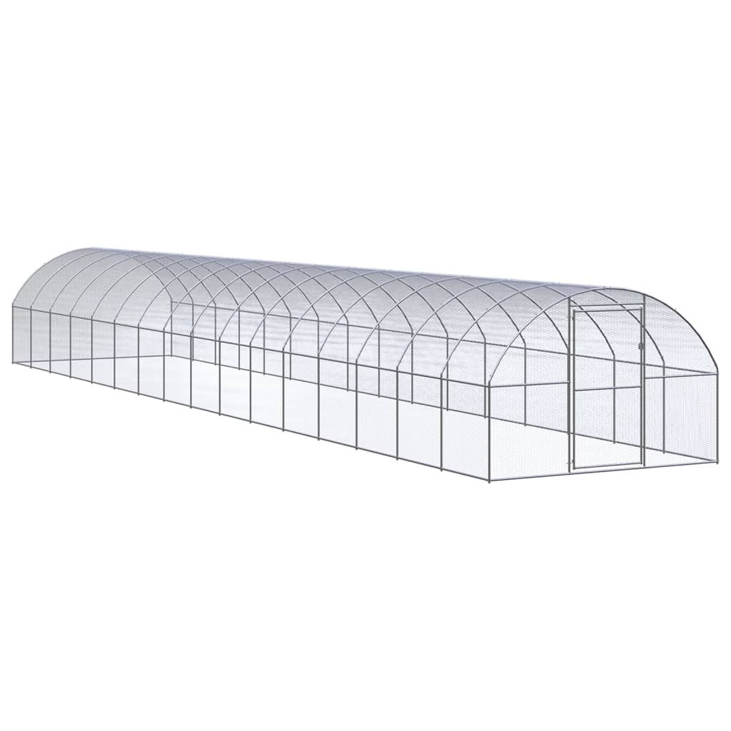 Galvanizado galinheiro exterior 3x10x2 m