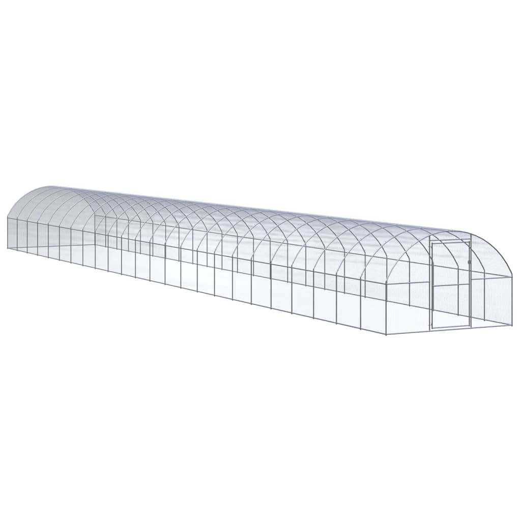 Galvanizado galinheiro exterior 3x10x2 m