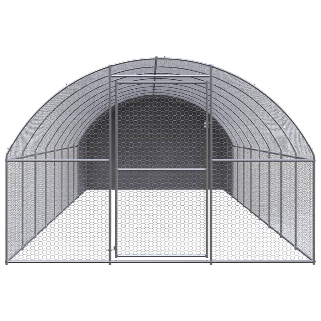 Gallinero de exterior de acero galvanizado 3x10x2 m
