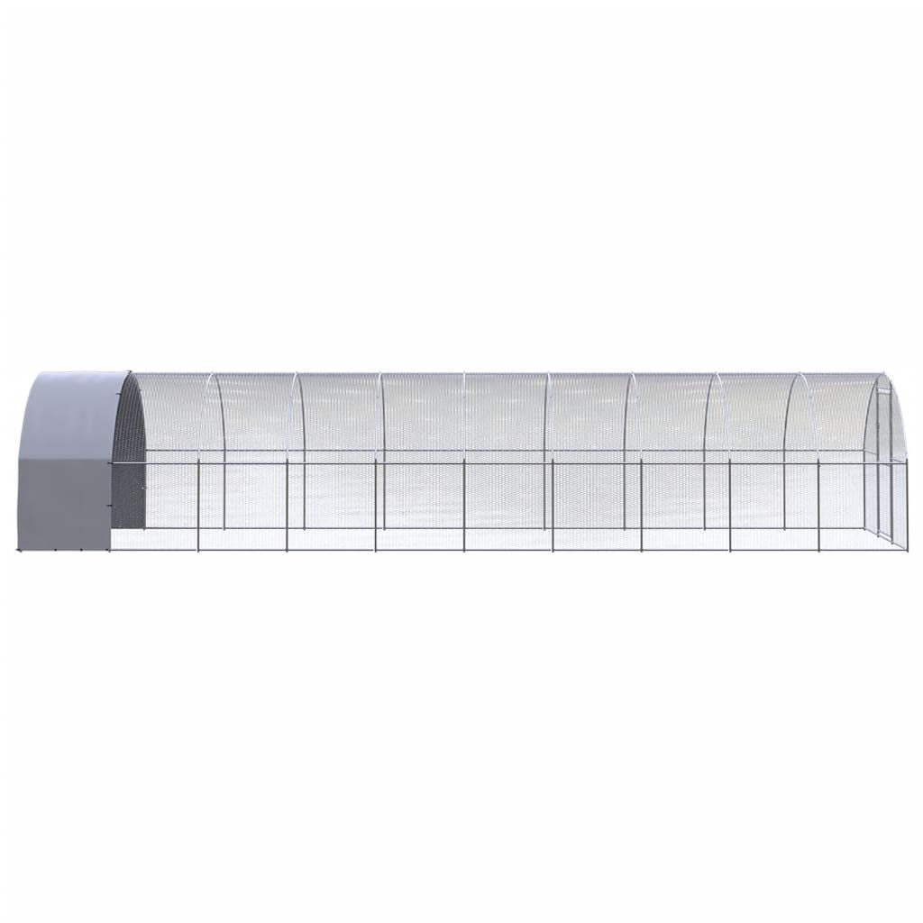 Gallinero de exterior de acero galvanizado 3x10x2 m