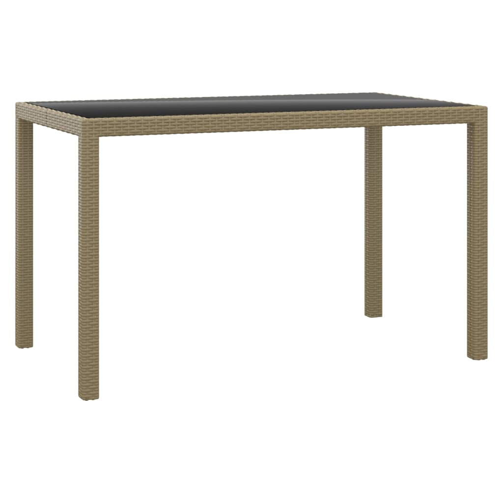 Set comedor de jardín 3 pzas con cojines ratán sintético beige