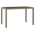 Set comedor de jardín 3 pzas con cojines ratán sintético beige