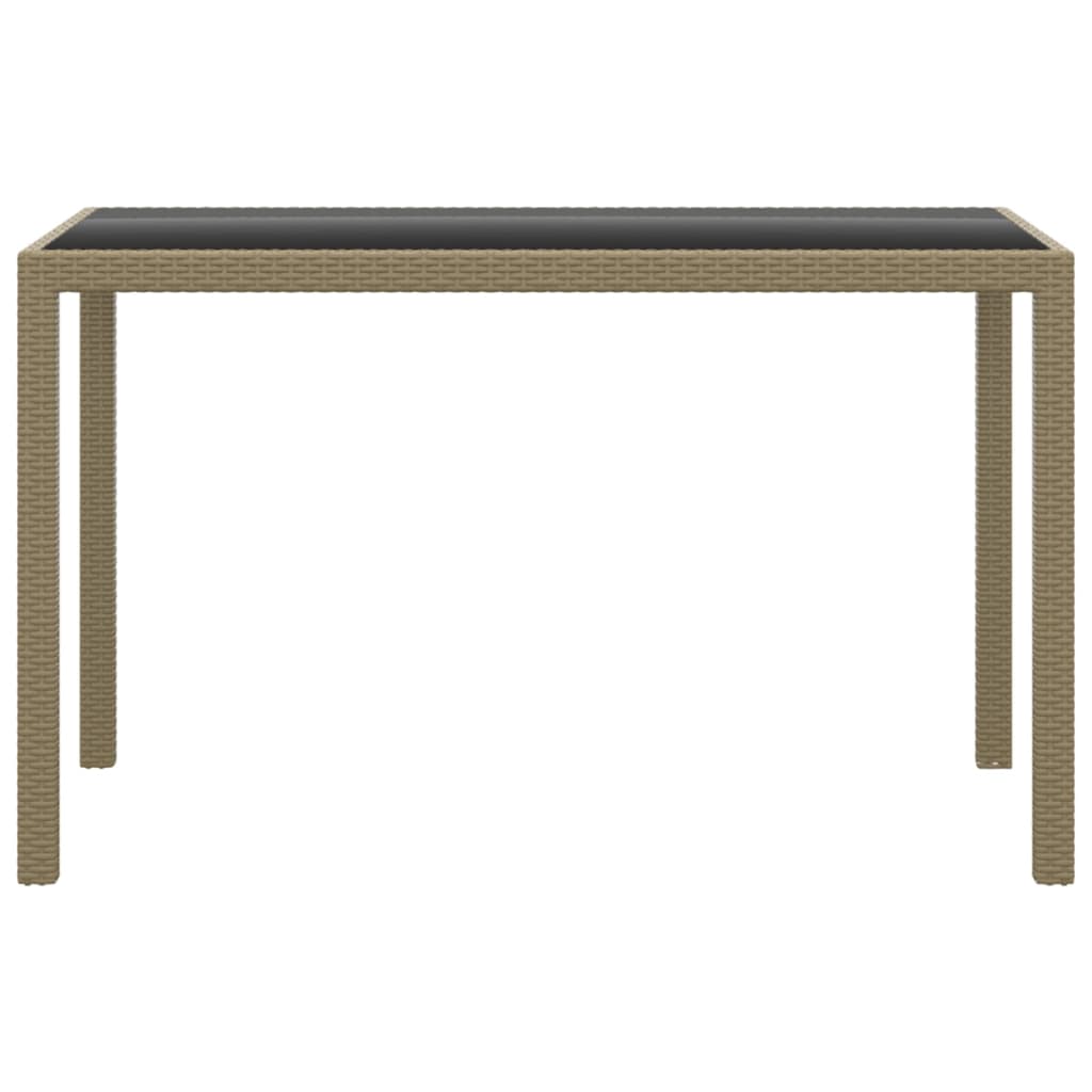 Set comedor de jardín 3 pzas con cojines ratán sintético beige