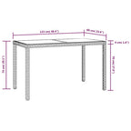 Set comedor de jardín 3 pzas con cojines ratán sintético beige