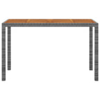 Set de comedor jardín 3 piezas con cojines ratán sintético gris