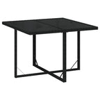 Set comedor de jardín 5 pzas con cojines ratán sintético negro