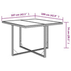 Set comedor de jardín 5 pzas con cojines ratán sintético negro