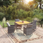 Set comedor de jardín 11 piezas y cojines ratán sintético beige