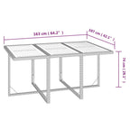 Set comedor de jardín 11 piezas y cojines ratán sintético beige