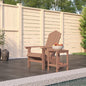 Cadeira de jardim Adirondack com mesa HDPE azul água
