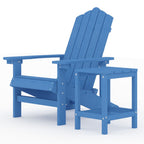 Silla de jardín Adirondack con mesa HDPE azul aguamarina