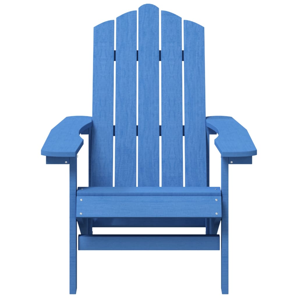Silla de jardín Adirondack con mesa HDPE azul aguamarina