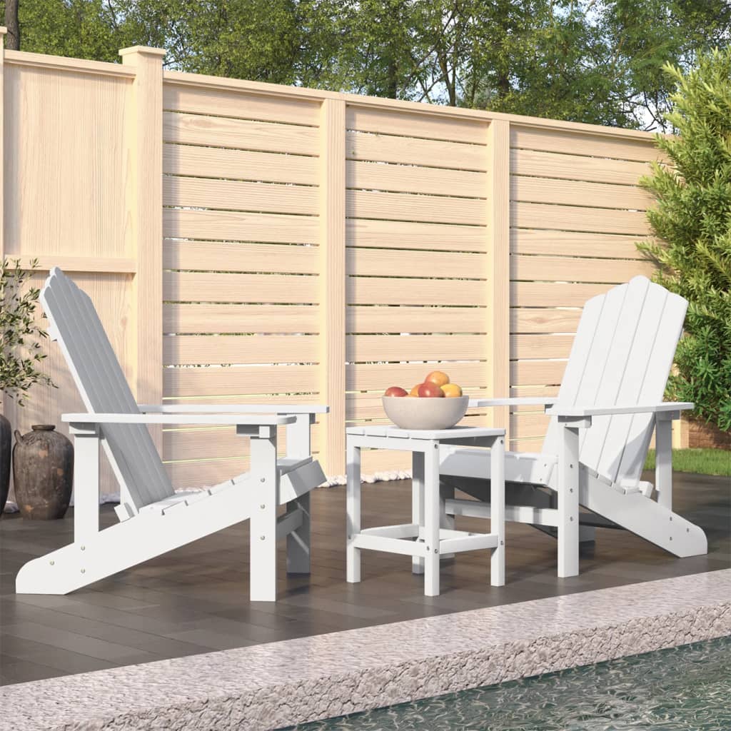 Sillas de jardín Adirondack con mesa HDPE azul aguamarina