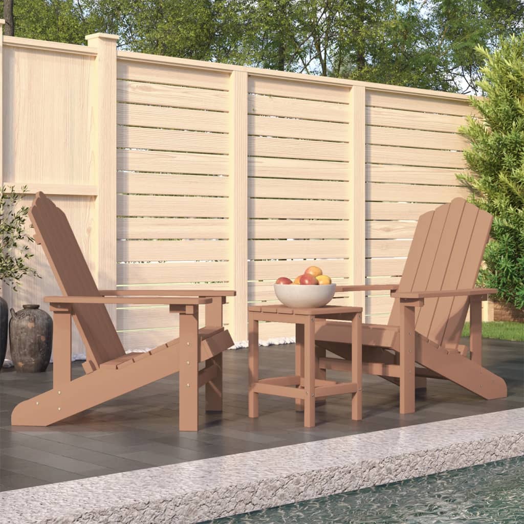 Sillas de jardín Adirondack con mesa HDPE azul aguamarina