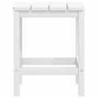 Silla de jardín Adirondack con reposapiés y mesa HDPE blanco