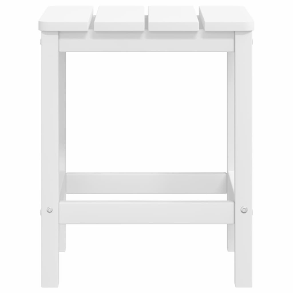 Sillas de jardín Adirondack con reposapiés y mesa HDPE blanco