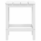 Sillas de jardín Adirondack con reposapiés y mesa HDPE blanco