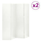 Biombos divisores de 4 paneles 2 uds antracita acero 160x180 cm