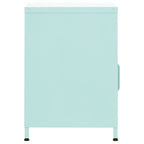 Mesitas de noche 2 uds acero verde menta 35x35x51 cm