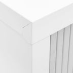 Armario de puerta corrediza con macetero gris acero 90x40x113cm