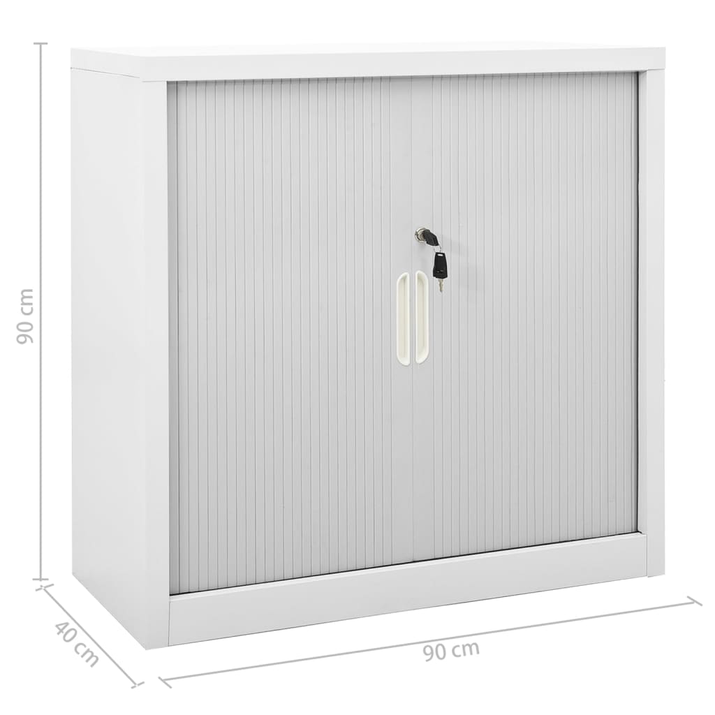 Armario de puerta corrediza con macetero gris acero 90x40x113cm