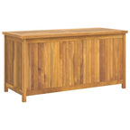 Baúl de jardín madera maciza de teca 114x50x58 cm