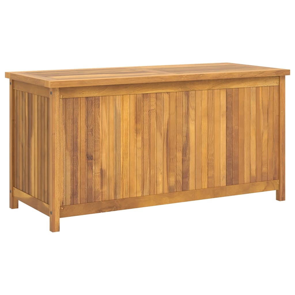 Baúl de jardín madera maciza de teca 114x50x58 cm