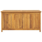 Baúl de jardín madera maciza de teca 114x50x58 cm