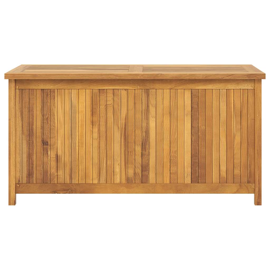 Baúl de jardín madera maciza de teca 114x50x58 cm