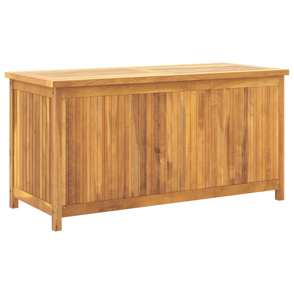 Baúl de jardín madera maciza de teca 114x50x58 cm