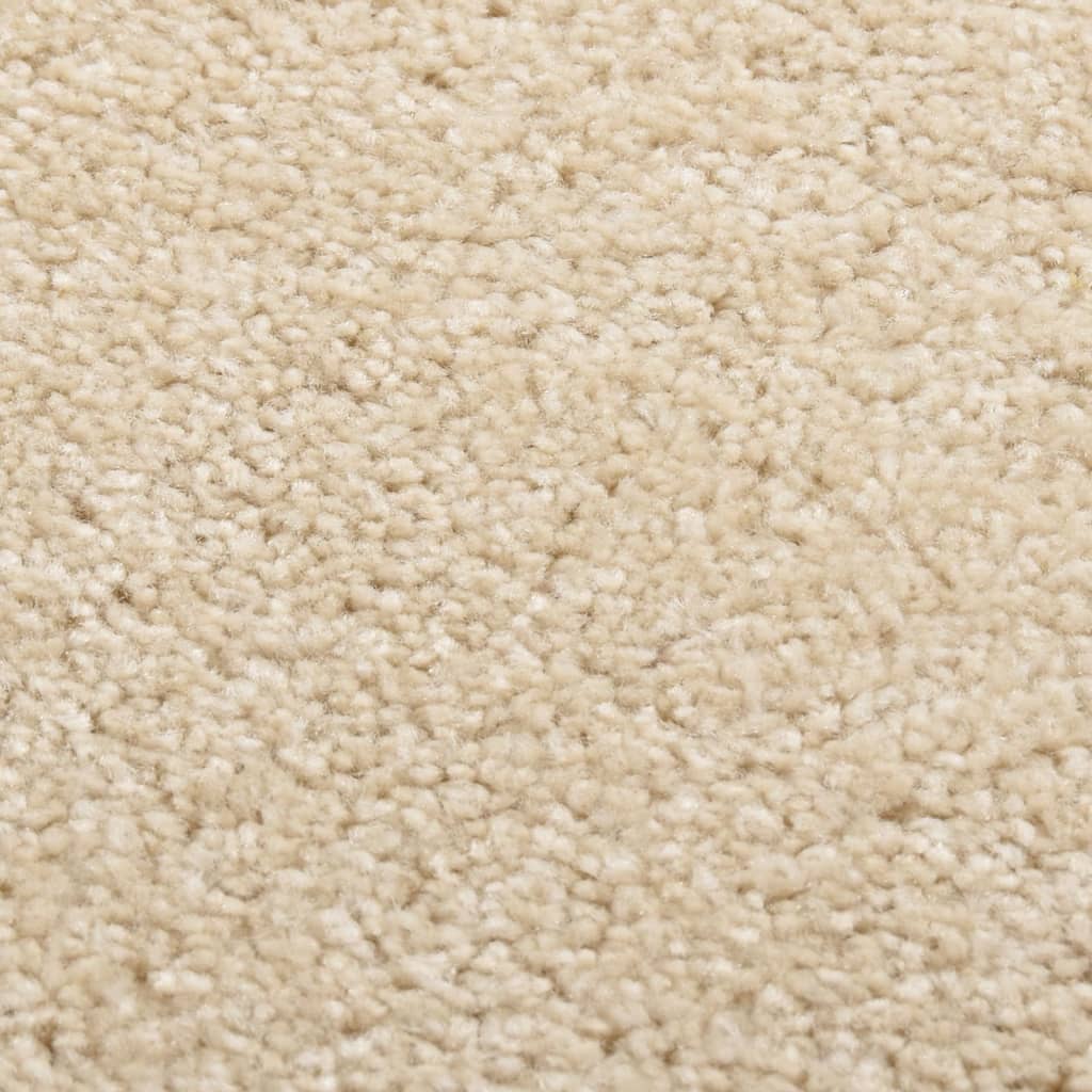 Alfombra de pelo corto beige 160x230 cm