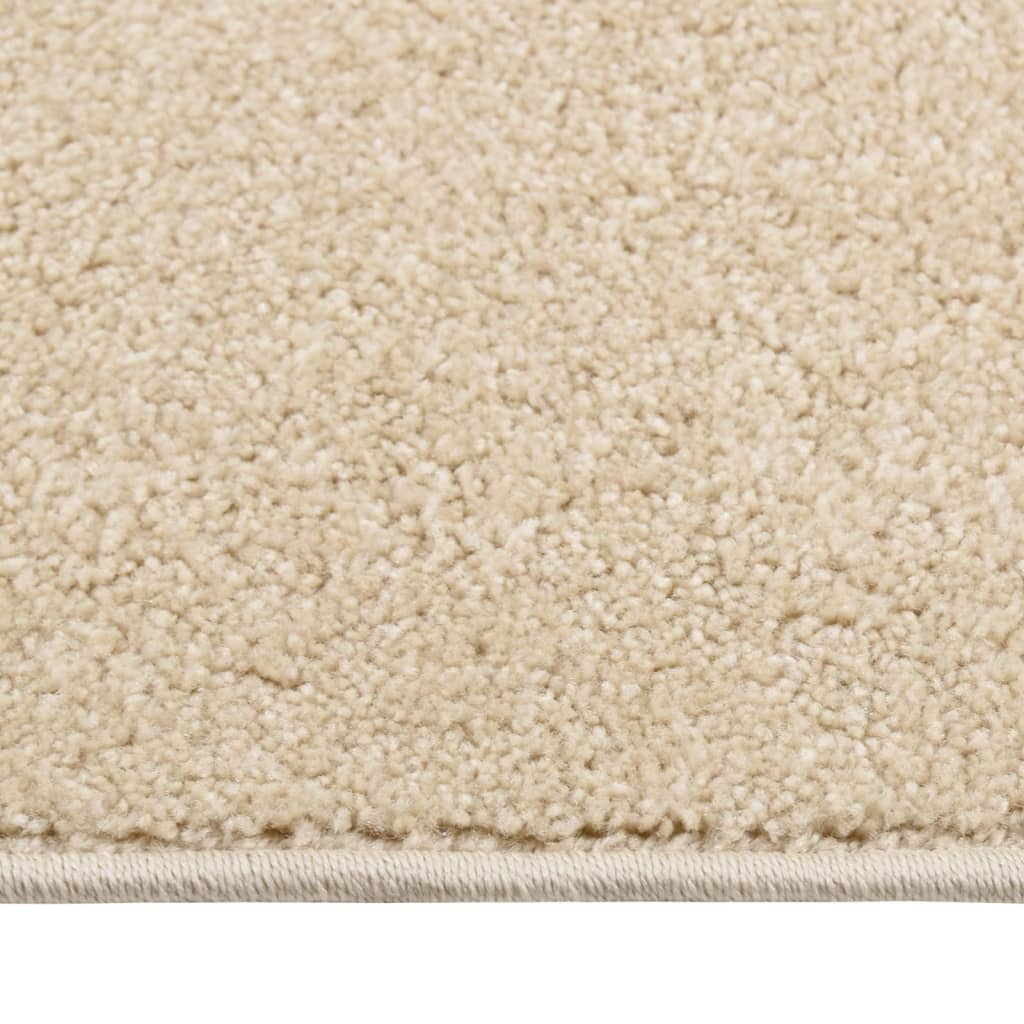 Alfombra de pelo corto beige 160x230 cm