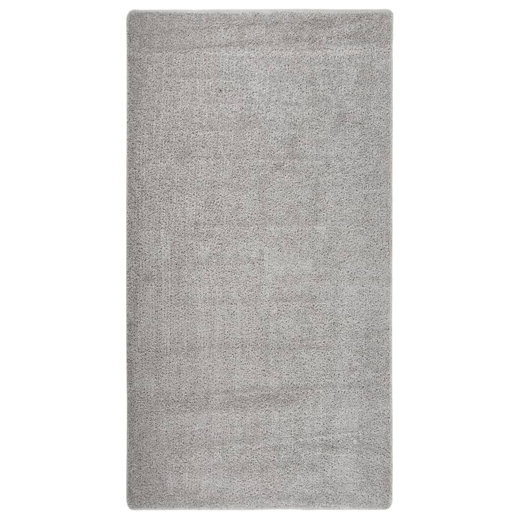 Alfombra peluda antideslizante color crema 120x170 cm
