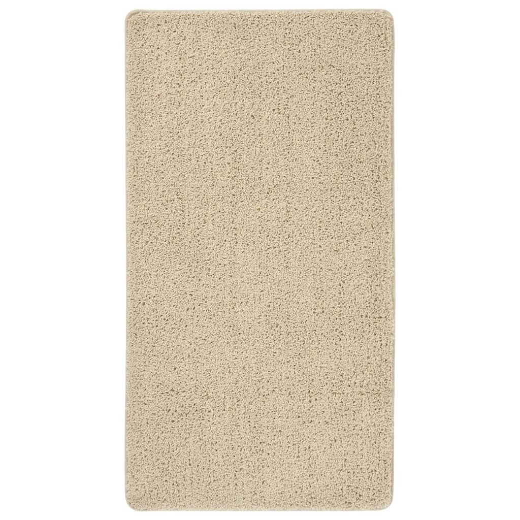 Alfombra peluda antideslizante color crema 120x170 cm