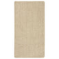 Alfombra peluda antideslizante color crema 120x170 cm