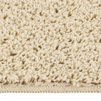 Alfombra peluda antideslizante color crema 120x170 cm