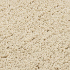 Alfombra peluda antideslizante color crema 120x170 cm