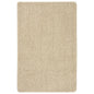 Alfombra peluda antideslizante color crema 120x170 cm