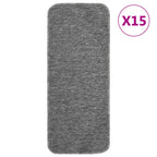 Alfombra autoadhesiva escalera sisal 15 uds antracita 56x17x3cm