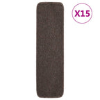 Alfombra autoadhesiva escalera sisal 15 uds antracita 56x17x3cm