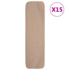 Alfombra autoadhesiva escalera sisal 15 uds antracita 56x17x3cm