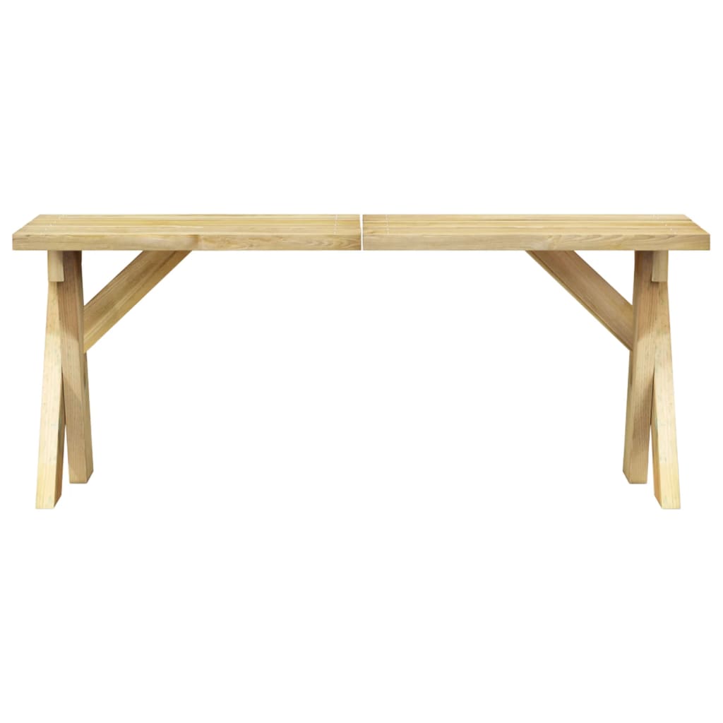 Banco de jardín de madera de pino impregnada 110 cm