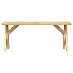 Banco de jardín de madera de pino impregnada 110 cm
