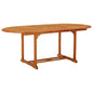 Mesa de jardim madeira maciça de eucalipto 200x100x75 cm